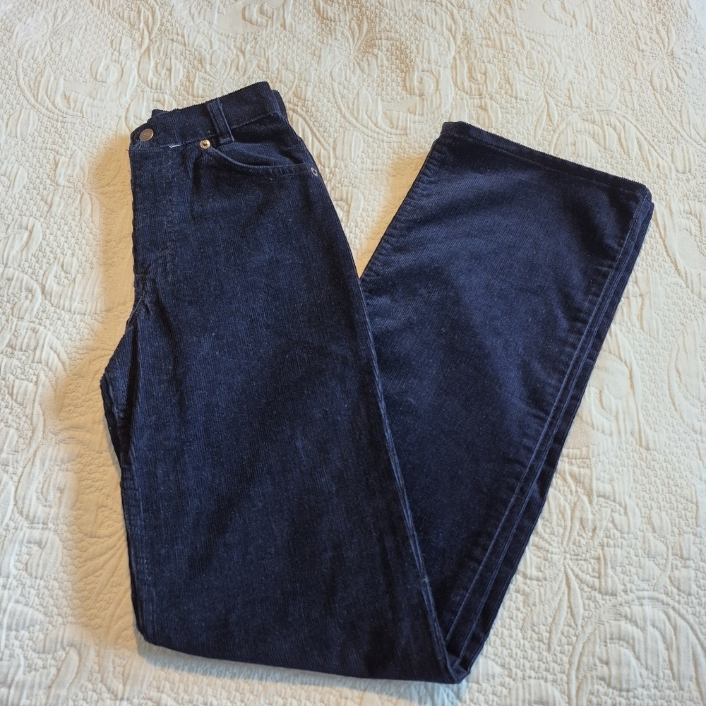 Levi's boys size 14 slim 24 x 32 blue corduroy pants Vintage US paper tag 80's